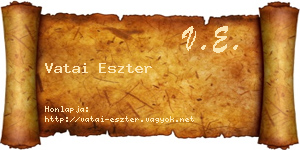 Vatai Eszter névjegykártya